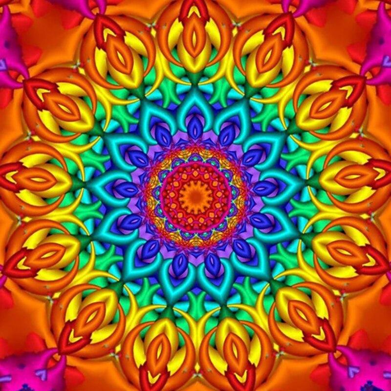 5D Diamond Painting Mandala Flowers Modern Pattern DIY Full Round Drill Cross Stitch Diamond Embroidery Home Decor Gift