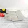 Folding Art Stainless Steel Storage Tray, Metal Irregular Square Fruit Tray, Scandinavian Style Dining Table Decoration