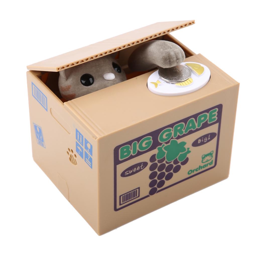 Lovely Cat Automatic Stealing Coin Cat Cents Money Saving Box for Children (#3)