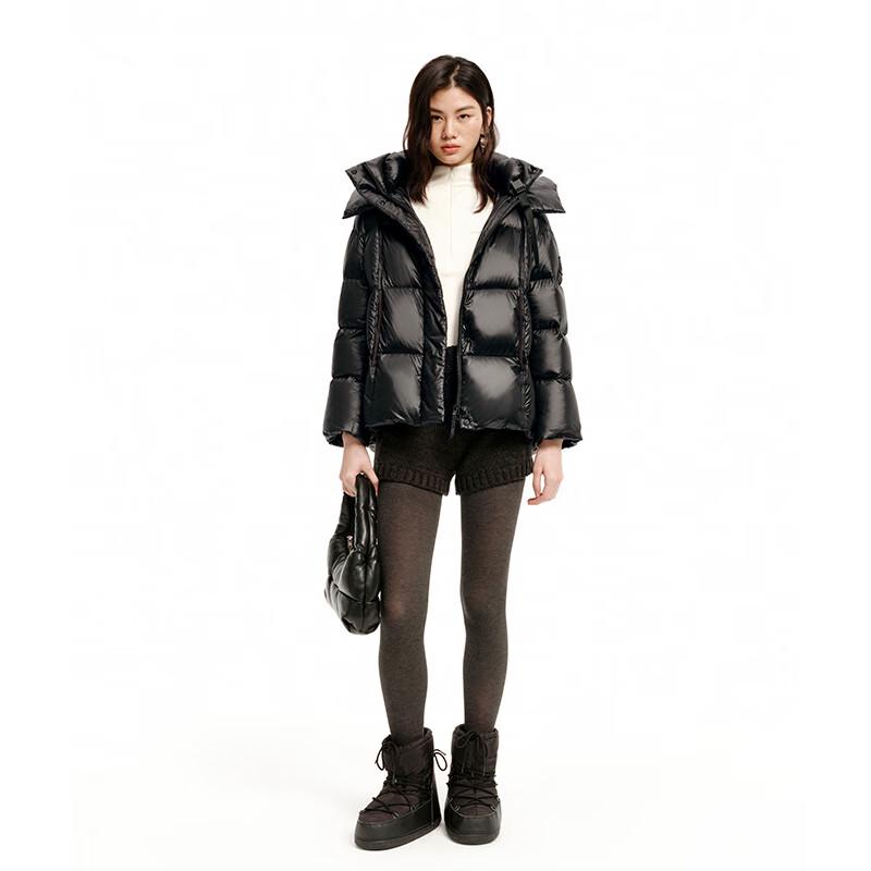 Ailaiyi Star Ring Women's Hooded Short Goose Down Jacket