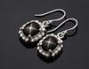 4 Ray Black Star Sapphire Dangle Earrings Engagement Handmade Drop Dangle Earrings 925 Sterling Silver Long Earrings