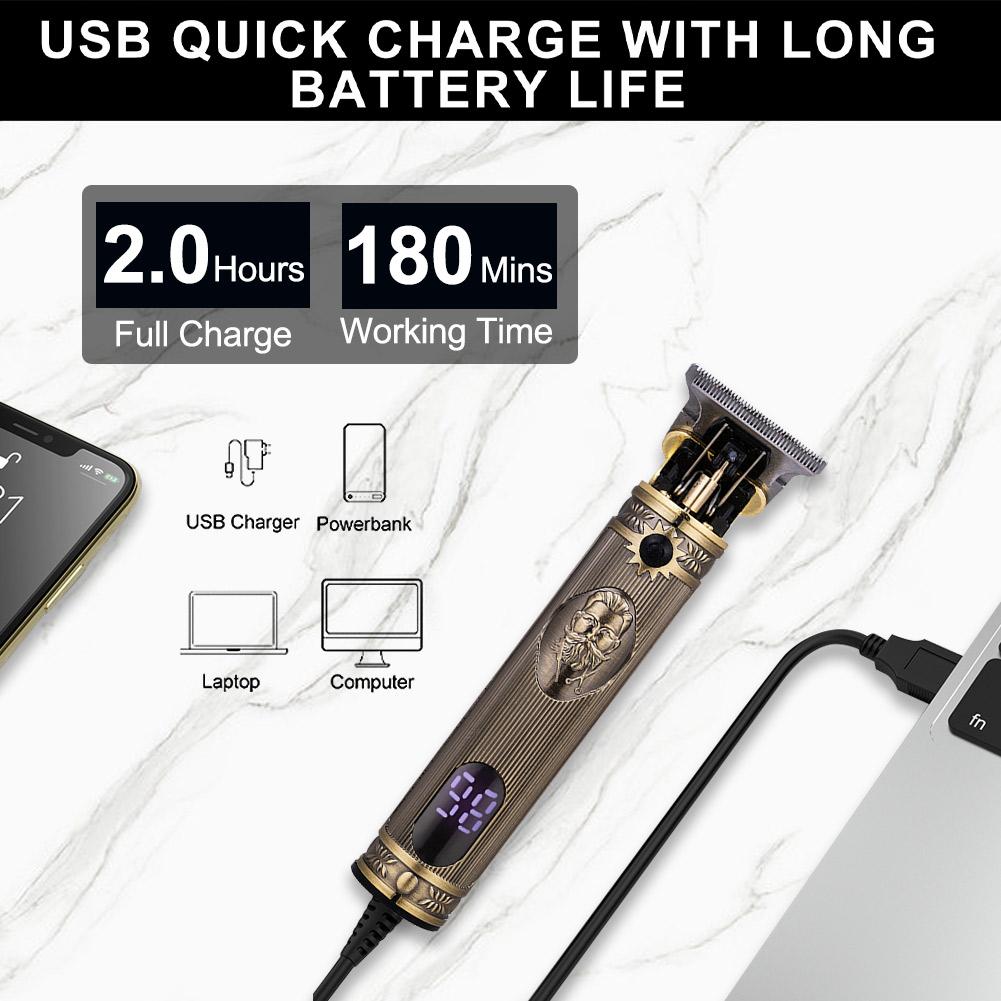 T Clippers Trimmer Electric T Blade Trimmer Grooming Cordless 0mm Baldheaded Zero Gapped Trimmer