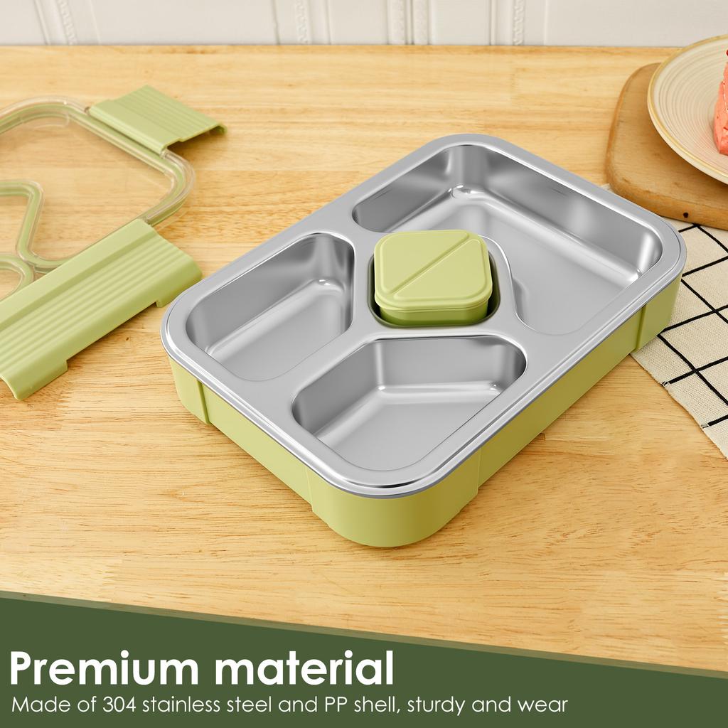 304 Edelstahl Fach Isolierte Mittagessen Box Büro Arbeiter Studenten Versiegelt Tragbare Bento Mikrowelle Heizung Lebensmittel Container