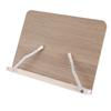 Wood Book Stand Portable Adjustable Desk Reading Textbook Recipe Display Holder with Paper Clips