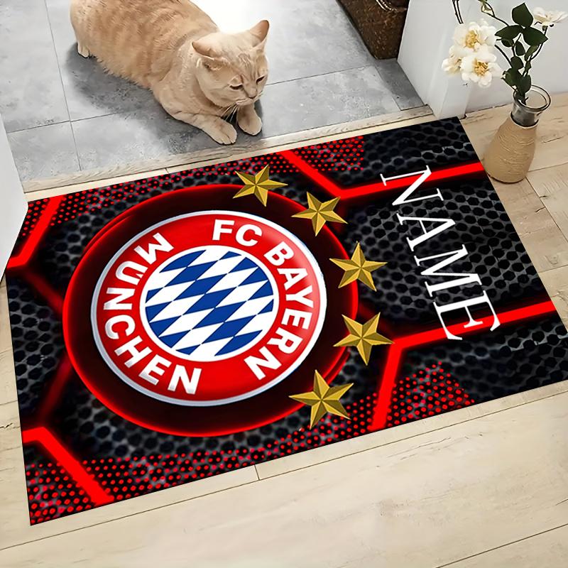 Custom Name Bayern Munich Crest Carpet Rug Customizable Soft Washable Anti-Slip Home Living Room Sofa Mats Personalized Rug. 0909199
