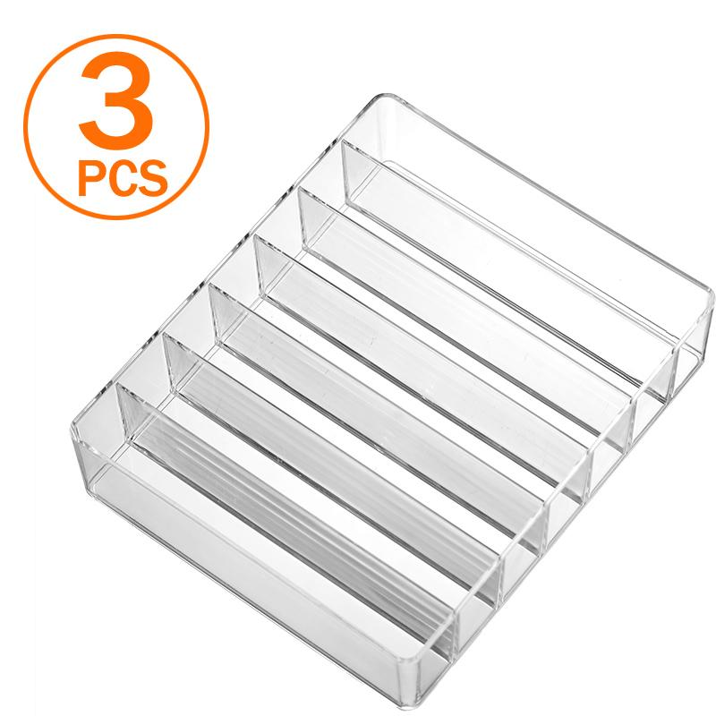 7 Grids Makeup Organizer Tray Storage for Eyeshadow Palette Lipstick Makeup Organizer for Drawer Countertop Cosmetics Storage