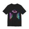 Neon Planet with Light Pillars T-Shirt | Retro Space Tee