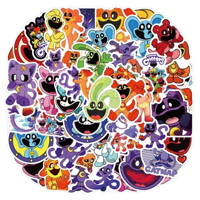 50 Blatt Lachende Critters Graffiti Aufkleber zur DIY Koffer- & Skateboard-Dekoration