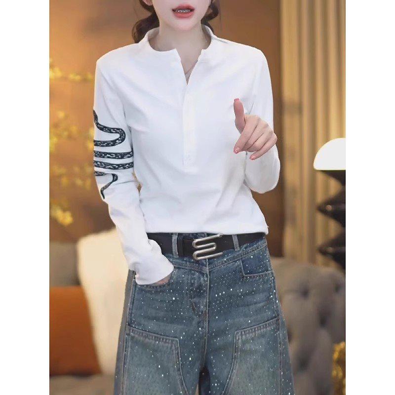 

2025 New Style Women s Plus Size Long Sleeve Cotton Base Shirt