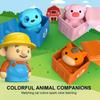 E7Ce Creative Farm Animal Train Toy Number Color Cognition Matching Toy For Preschool