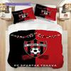 FC Spartak Trnava - sada povlečení, prošívaná deka, povlak na polštář, bytová dekorace, dárek k narozeninám (1 * povlak na peřinu + 2 * povlak na polštář, bez jádra)