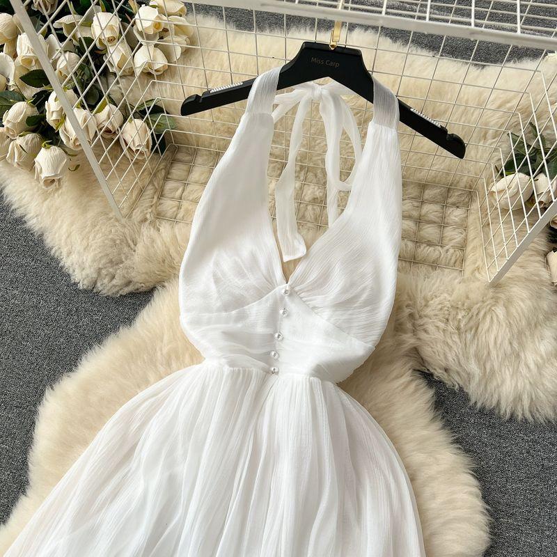 Gentle Dress Summer New Arrival Open Back Sexy Halter