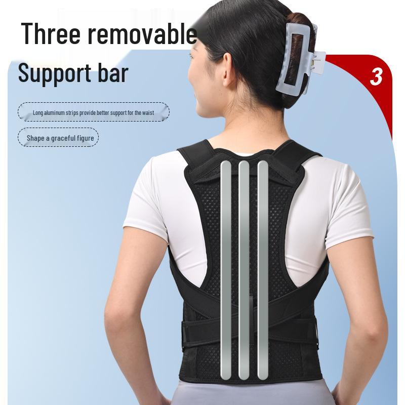 

Posture Corrector Belt with Steel Support: Breathable Back Brace for Upright Sitting and Standing – Unisex for Adults. L (Waist 85-94 cm) чёрный