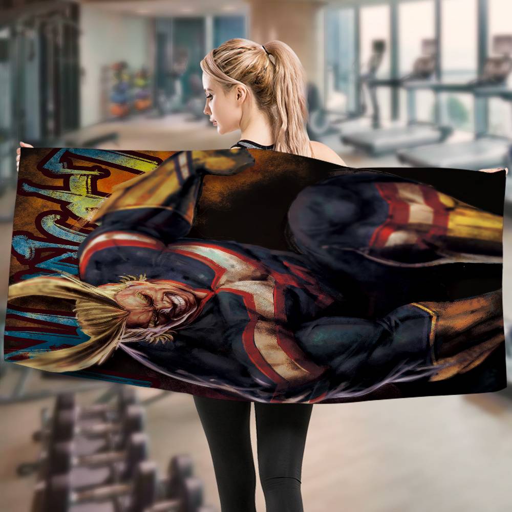 All Might My Hero Academia Bath Towel Microfiber Soft Water Absorbing Breathable For Girl Kids Decorative Cartoon Beach Towel