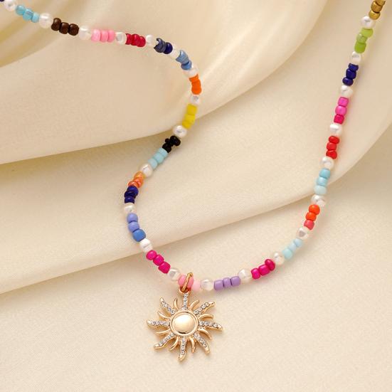 Turquoise Necklace Wild Stylish Adjustable Elegant Everyday Wear Stainless Steel Vintage Crushed Turquoise Necklace for Women