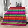 Artistic Pattern R-Rainbow Stripes Throw Soft Warm Throw Blanket for Bedroom Living Room Bed Travel Camping Picnic Gift
