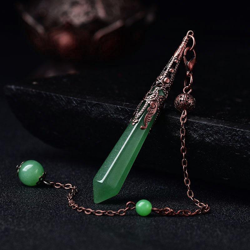 

Natural Crystal Pendant Hexagonal Pointed Prism Necklace with Metal Chain Adjustable Length Suitable for Daily Wear and Gift Giving