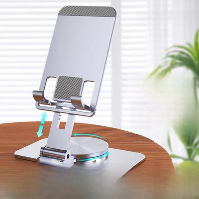 Aluminum Alloy Rotating Folding Phone and Tablet Stand for Desktop Use