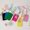 Dopamine PU Leather Card Holder Double Card Slot with Star Pendant ID Card Card Holder Photos Protective Cover