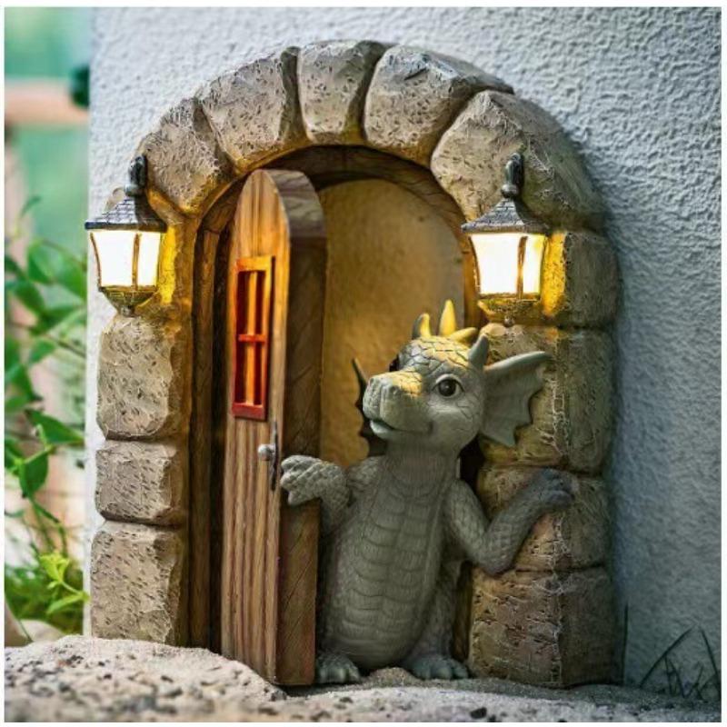 

Окно Дракон Чтение Открытие Двери Дракон Декоративные Предметы Подвесные Украшения Дизайн Дракон Декоративные Предметы, Дом Двор Large door-opening dragon