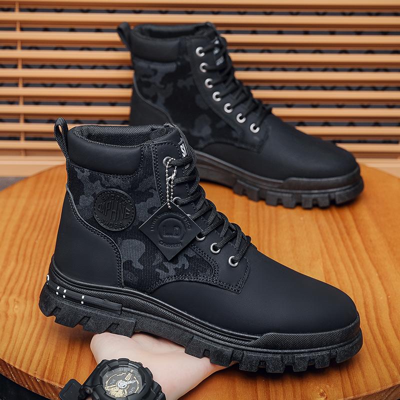 Men's High-top Casual Sports Shoes Are Breathable, Anti-slip, Comfortable and Fashionable. Men's Short Boots Are Large Size