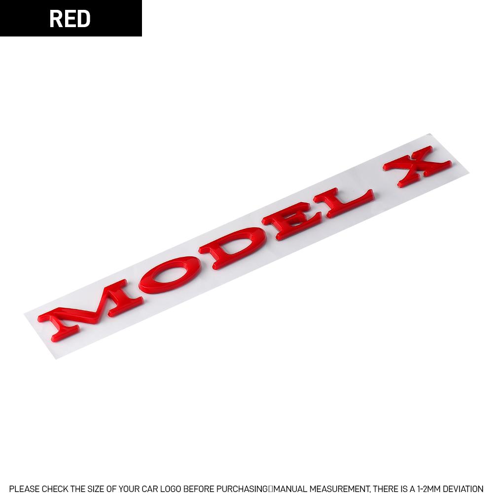 3D ABS Silver Red Black Logo Model Y X S Emblem Letters Nameplate Car Rear Trunk Badge Decal For Tesla Accessories