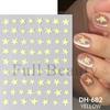Nail Art Sticker, New Year'S Red Laser Red French Bow Atmosphere Adhesive 3D Nail Sticker
