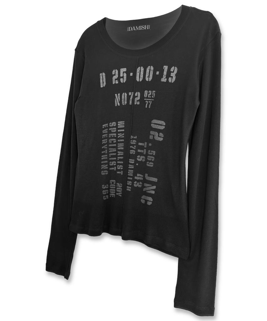 Damiswi Stencil Numbering Long Sleeve_Black