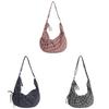 Retro Plaid Shoulder Bag For Women With Nylon Material And Zipper Closure Perfect For Daily Use