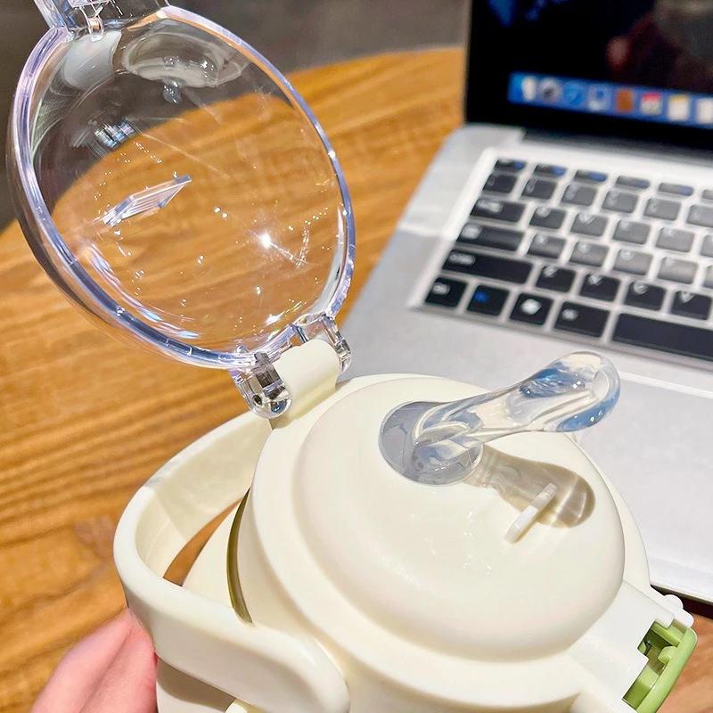 Large Capacity Portable Shoulder Strap Big Belly Girls Plastic Cup for Children To Drink Outdoors Slanted Cross Water Kettle