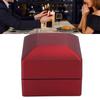 Ring Box Square Ring Jewelry Earring Coin Box with LED Light for Wedding Engagement