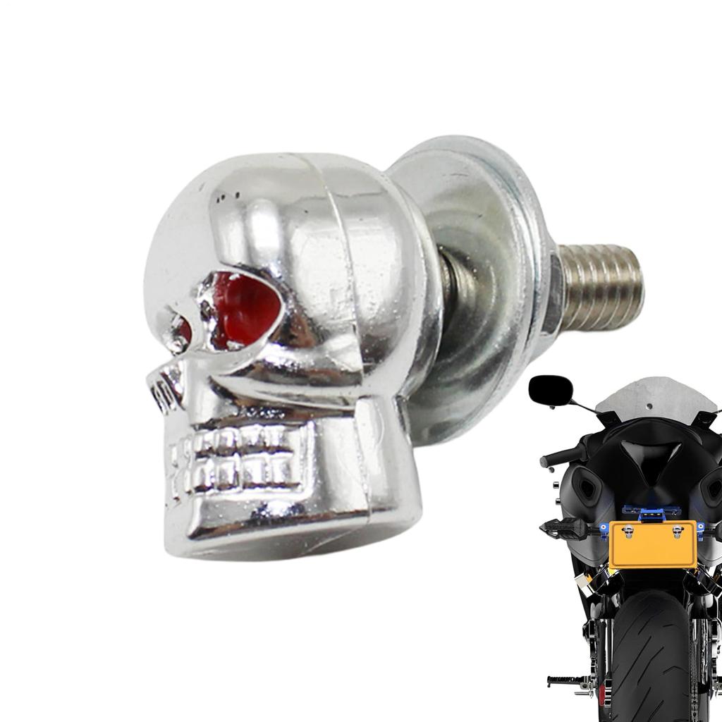 Motorcycle License Plate Bolts, Motorcycle Modifications, Decorative Skull Screws, Skull