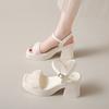 High-heeled Sandals Women's Summer 2025 New Versatile Thick-heeled Mary Jane Fairy Style Fashion Shoes with Skirts