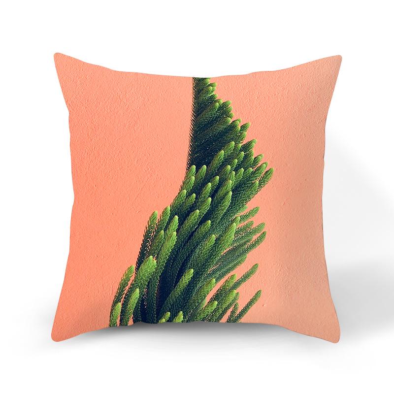 Jasne rośliny tropikalne Letnie artykuły domowe Shopee Dekoracja domu Poszewka na poduszkę z brzoskwiniowej skóry Poduszka