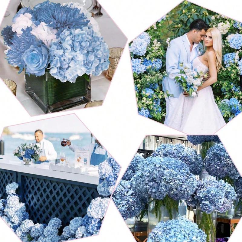 1PCS Artificial Hydrangea, Fake Hydrangea, Faux Plant, Spring Decoration, High-Quality Artificial Flower For DIY Wedding Bouquets, Parties, Home