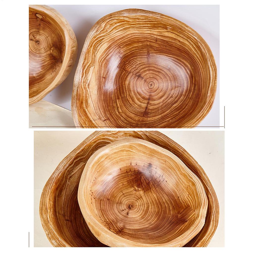Salad Bowl Noodle Bowl Food Storage Mixing Serving Bowl Soup Bowl Anti-scalding Wooden Bowl Dessert Fruit Salad Mixing Rice Bowl