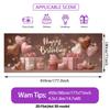 Lovely Birthday Gifts Balloons Banner, Polyester Backyard Party Backdrop