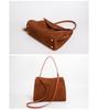 Genuine Leather Crossbody Tote Bag - Large Capacity, Light Luxury Suede Underarm for Women
