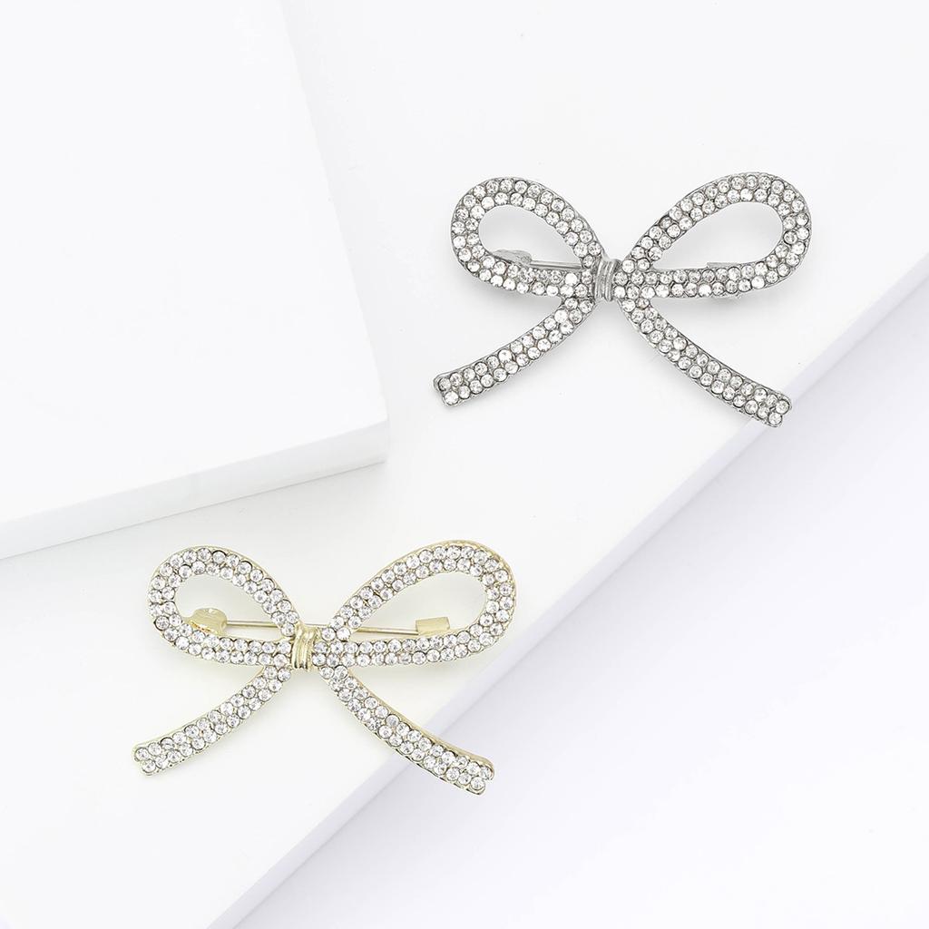 Mode Legierung Strass Schleife Brosche Einfaches Temperament Damenbekleidung Korsage Schmucknadel