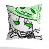 A-Azure Anime Pillow Case Square Double-Sided Printing Short Plush Sofa Cushion Cover Bedroom Bedside Pillow