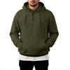 Men's Casual Loose Color Zippered Fleece Hooded Sweatshirt Sports Jacket