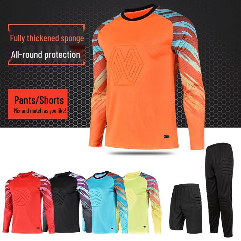 Anti-collision Goalkeeper Training Set: Long Sleeve Football Uniform for Adults and Children