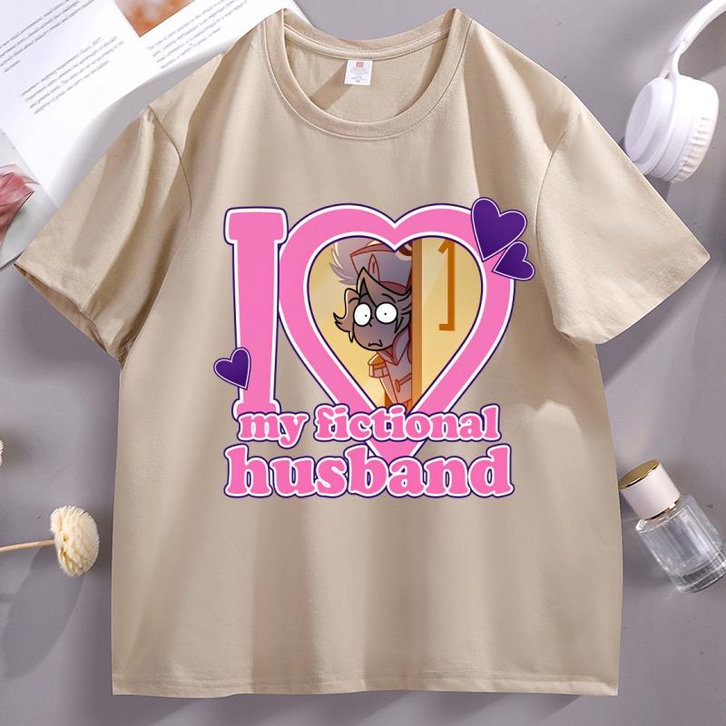 My Fictional Husband Tshirt Casual Round Neck Cotton Short Sleeve Loose Tshirt Streetwear Elasic Comfortable Tee Shirt Clothes