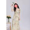 Fashion Floral Dress Women's Summer New Niche Gentle Lotus Leaf Lace Dress
