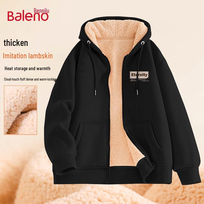 

Baleno Men s Fleece-Lined Hooded Zip-Up Cardigan 4XL