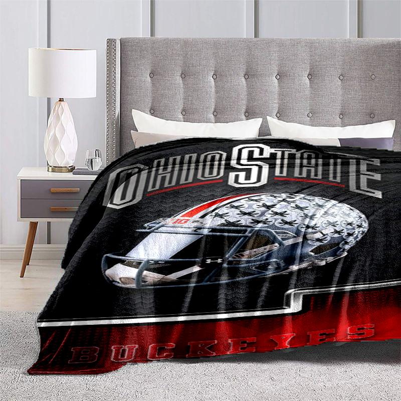 Vintage Ohio State Logo Graphic Blanket Camping Trip Sofa Blanket Air Conditioning Blanket Outdoor Plush Blanket Sheet