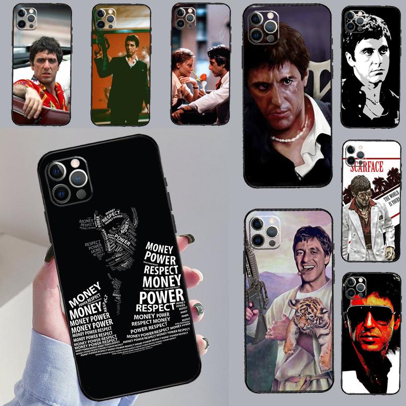 Scarface Tony Montana Cover For iPhone 16 12 11 13 14 15 Pro Max Mini Plus XS Max X XR Phone Case