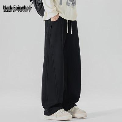 Men's American Style Loose Fit Wide Leg Casual Pants