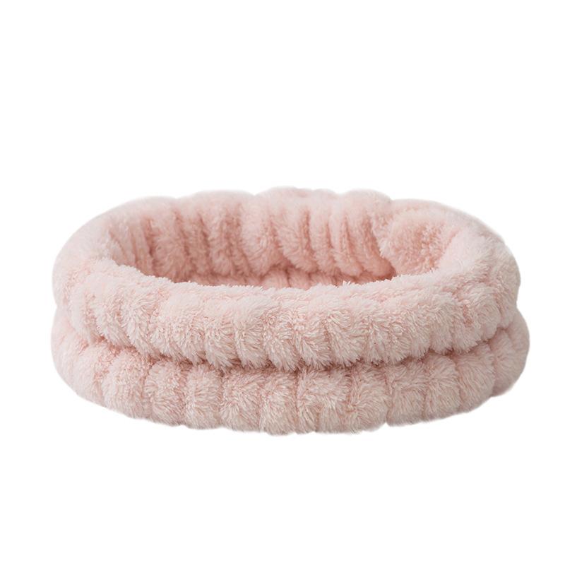 Fascia per Lavaggio Viso, Elastico per Lavaggio Viso, Fascia per Capelli da Donna, Peluche Monocolore, Fascia per Capelli da Casa per Trucco, Elastico per Capelli