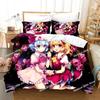 Top Anime Girl Bedding Set Cartoon Fashion 3D Print Comforter Luxury Queen King Single Duvet Cover Set Home Textile Decor Modern